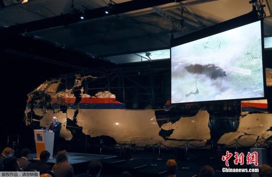 資料圖：MH17墜毀客機殘骸。