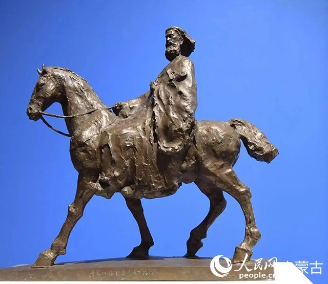 吳為山作品《馬可波羅》。人民網(wǎng)記者 富麗娟攝