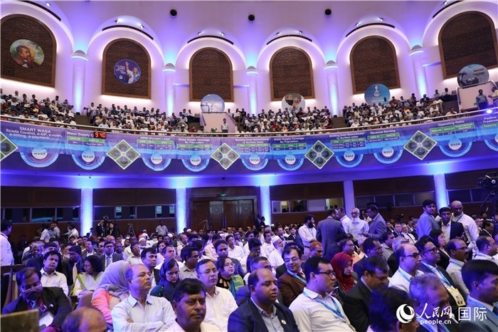 7月13日，達(dá)舍爾甘地污水處理廠項(xiàng)目竣工典禮舉行。人民網(wǎng)記者 孫廣勇攝