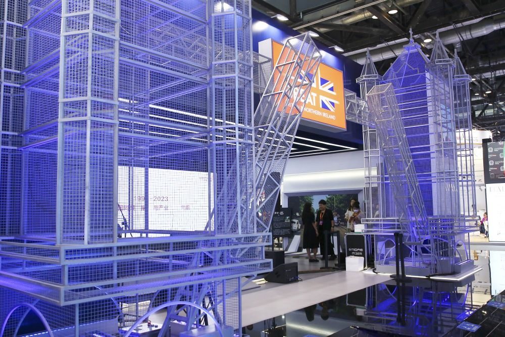 這是9月3日在國家會議中心綜合展區(qū)拍攝的英國展館。新華社記者 孫瑋彤 攝