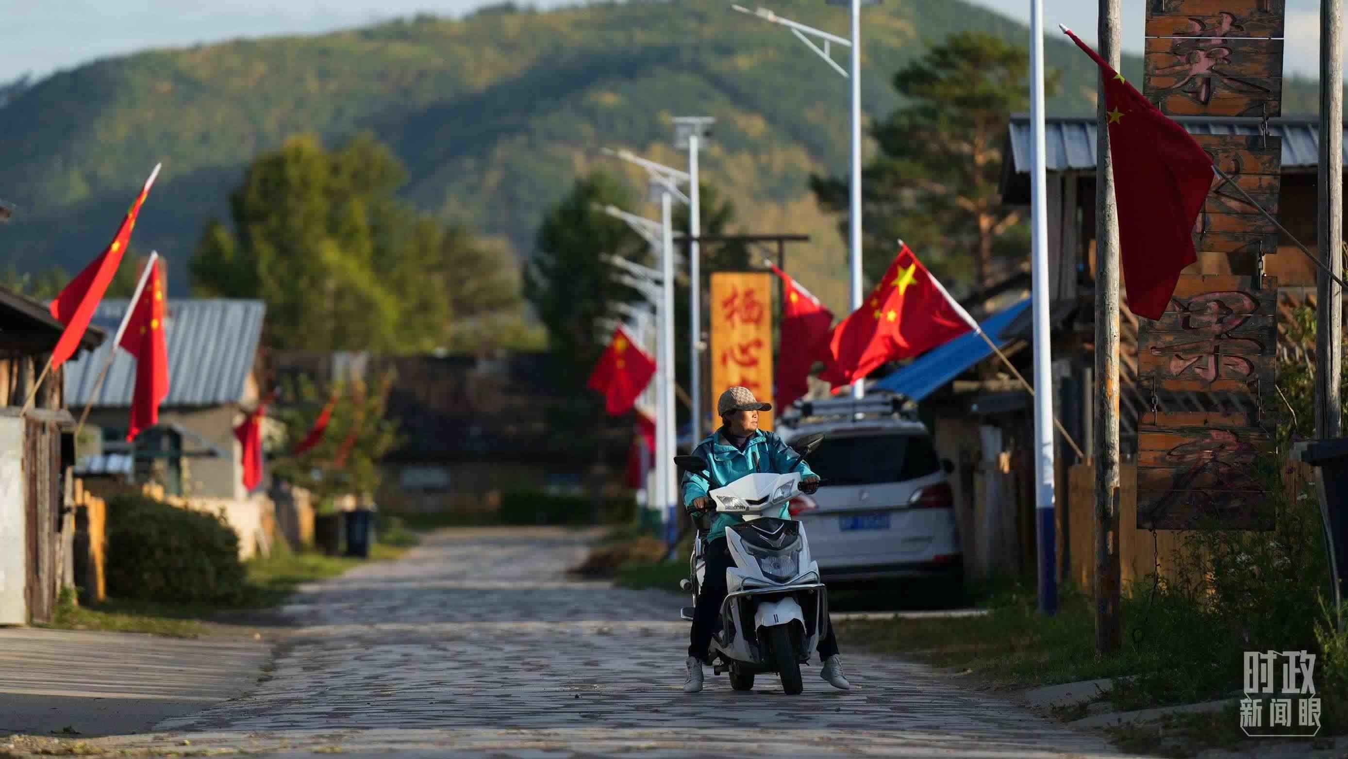 △北極村里民宿眾多。（總臺國廣記者李晉拍攝）