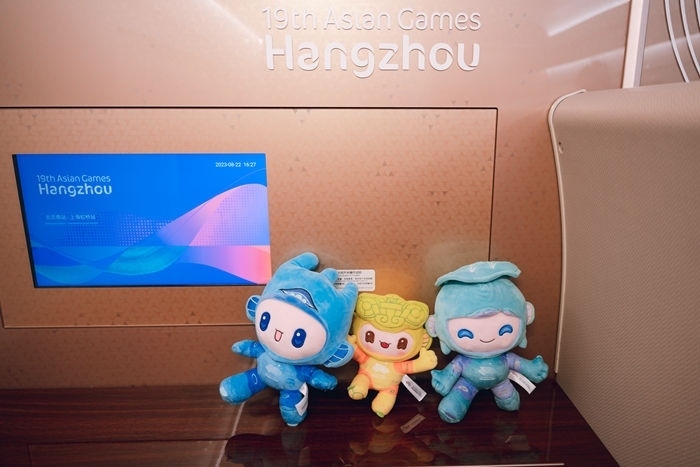 亞運(yùn)會(huì)吉祥物。上海鐵路局融媒體中心供圖