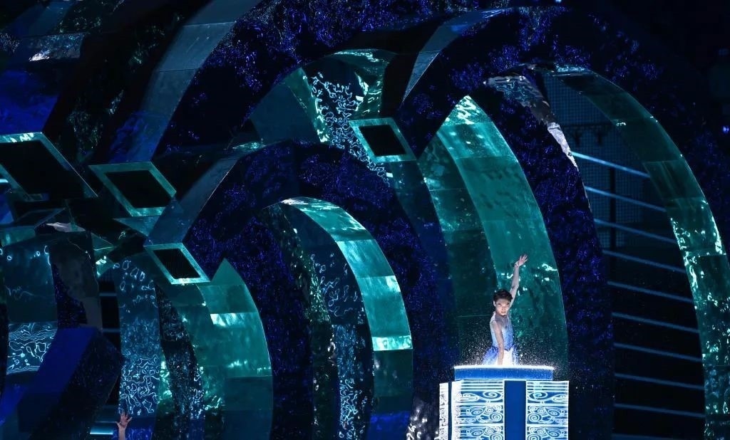 △9月23日，杭州第19屆亞洲運(yùn)動(dòng)會(huì)開幕式迎賓表演《水潤(rùn)秋輝》。