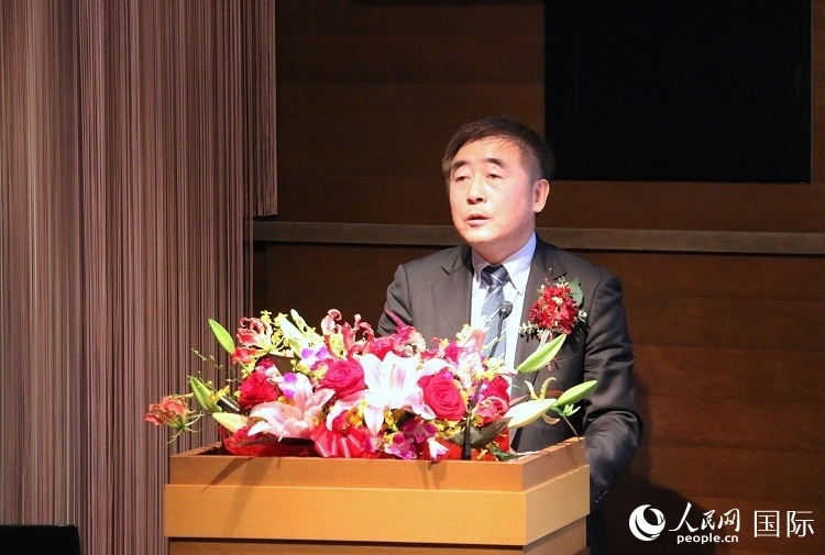 科盟會長楊克儉發(fā)表致辭。人民網(wǎng) 許可攝