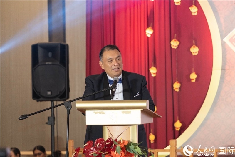 菲外交部副部長多明戈出席年會并致辭。人民網(wǎng)記者樊帆 攝