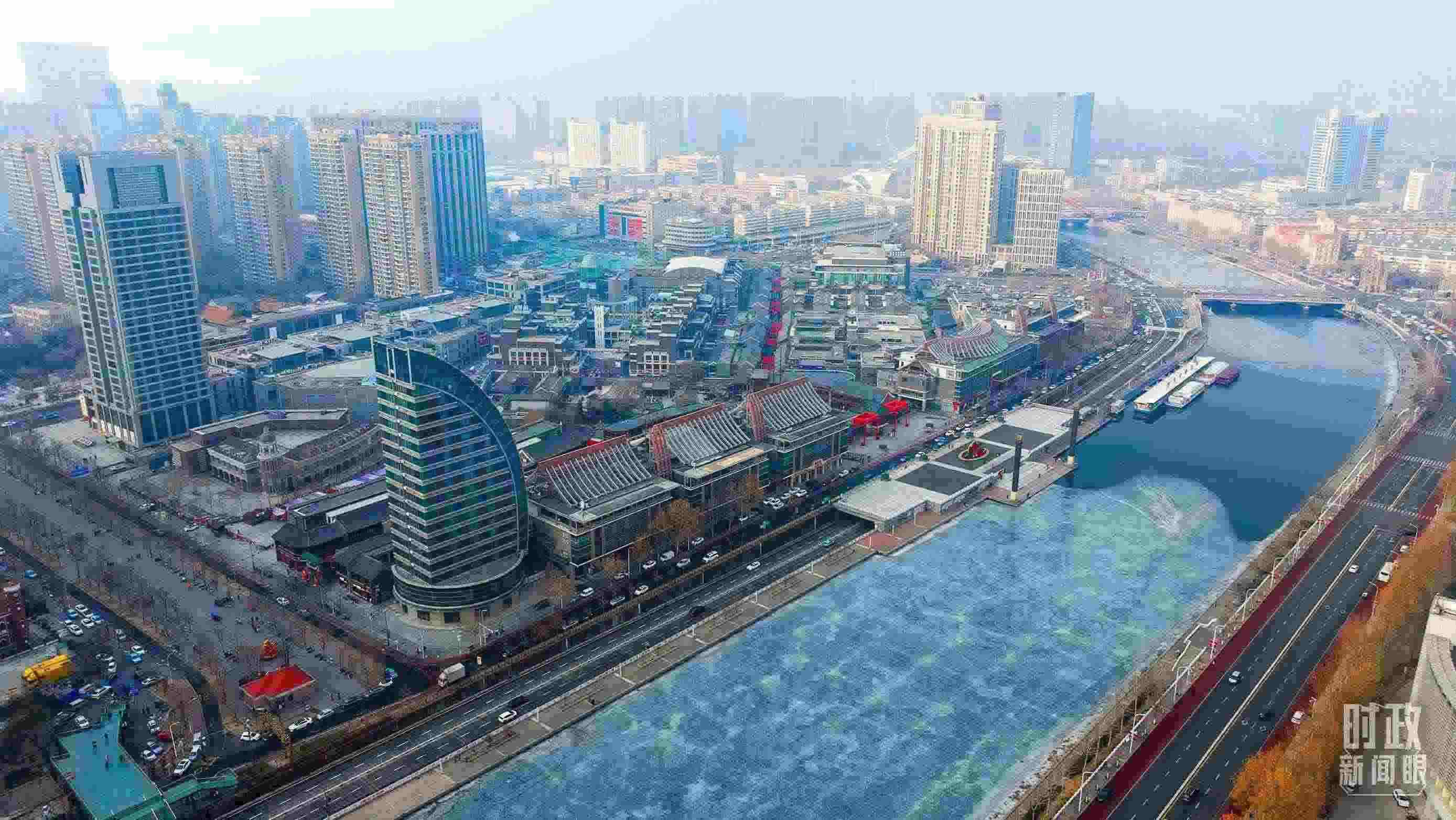 △天津航拍。（總臺(tái)記者劉功河拍攝）