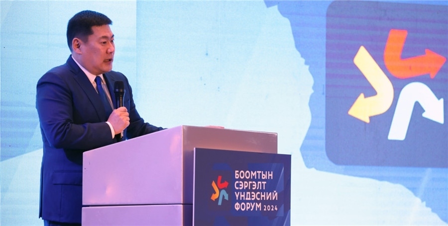 1.奧云額爾登總理致辭。圖片來源：蒙政府官網