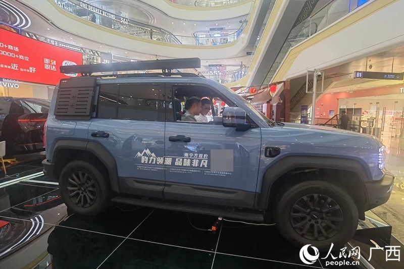 消費者在商場選購汽車。人民網(wǎng)記者 陳燕攝