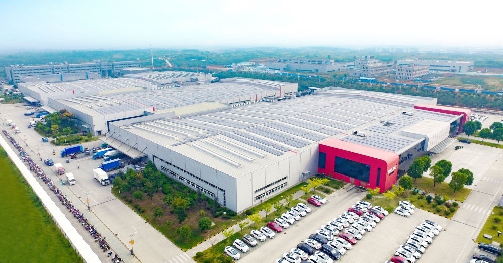 圖為德力西電氣蕪湖工廠（無(wú)人機(jī)照片）。（德力西集團(tuán)供圖）