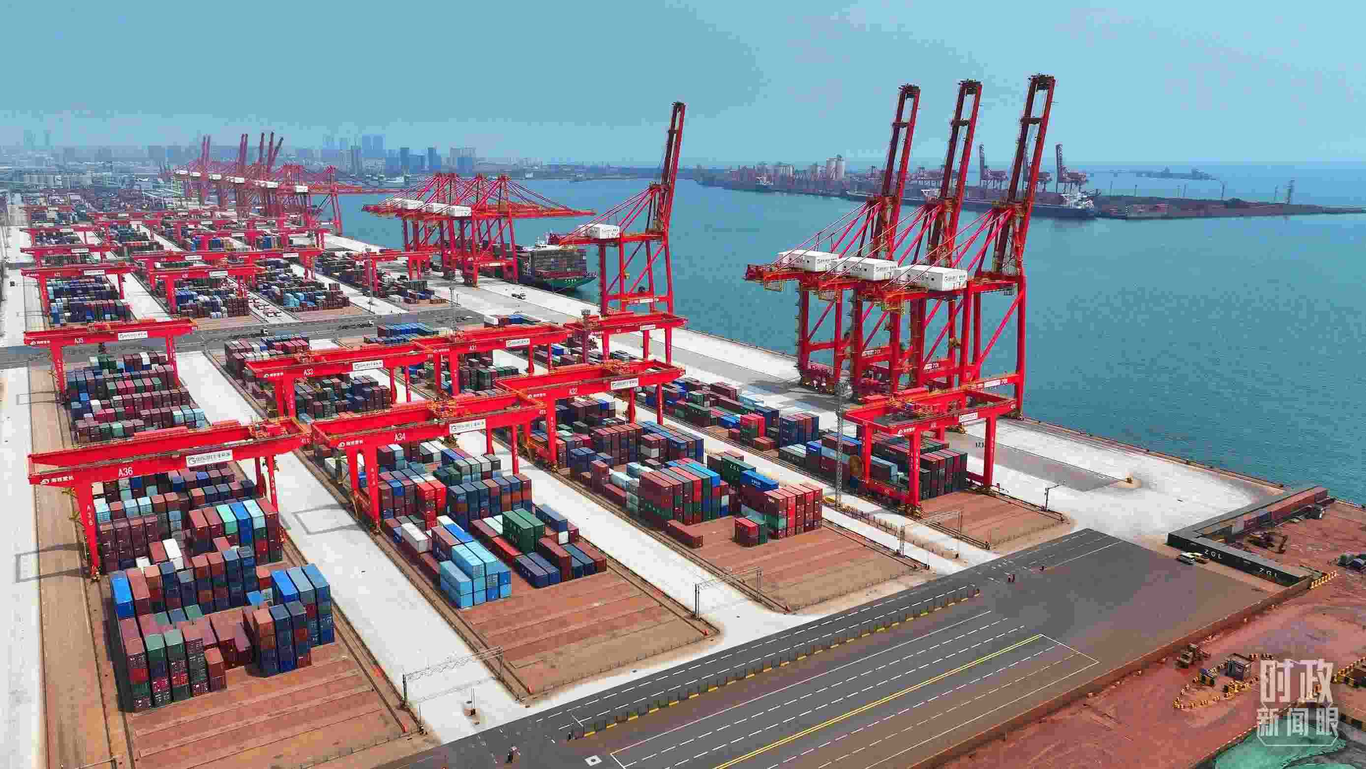 山東日照港。（總臺央視記者范凱拍攝）