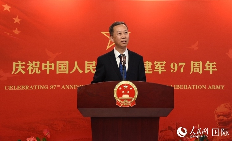 中國(guó)駐瑞典大使崔愛(ài)民致辭。人民網(wǎng)記者 殷淼攝