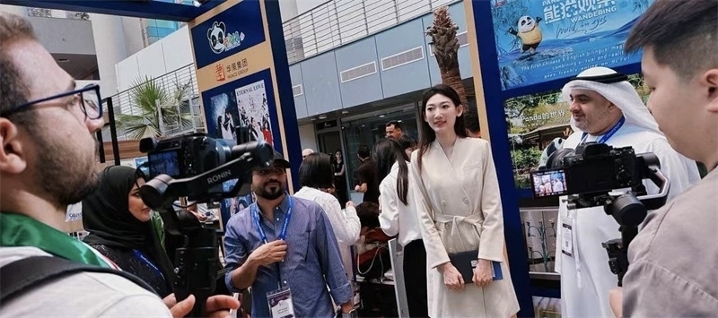 中國聯(lián)合展臺引發(fā)阿拉伯媒體關(guān)注。主辦方供圖