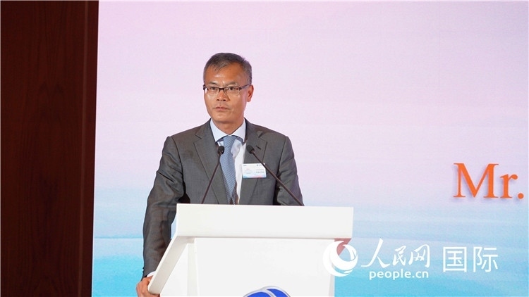 中國駐南非使館鄭冰開公使發(fā)言。 人民網(wǎng) 張茜 攝