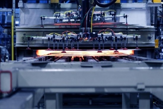 這是海斯坦普零件生產(chǎn)線（資料照片）。新華社發(fā)