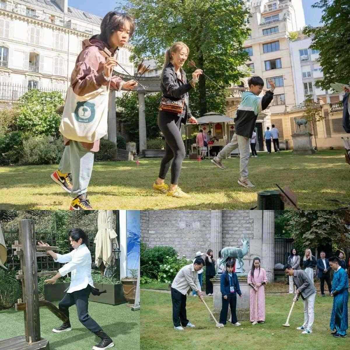 中國傳統(tǒng)體育項目互動體驗區(qū)樂趣橫生?！爸袊摇惫﹫D