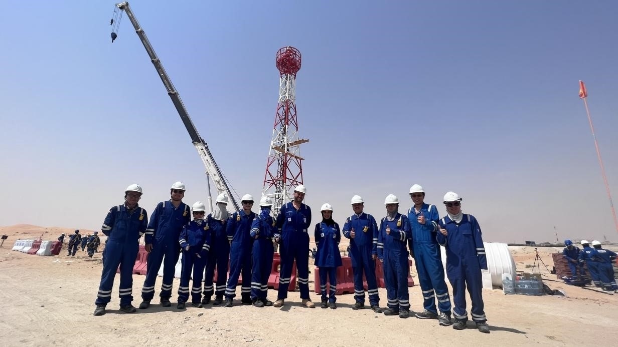 紅外線氣體監(jiān)測及智能預(yù)警系統(tǒng)安裝現(xiàn)場，振華石油供圖