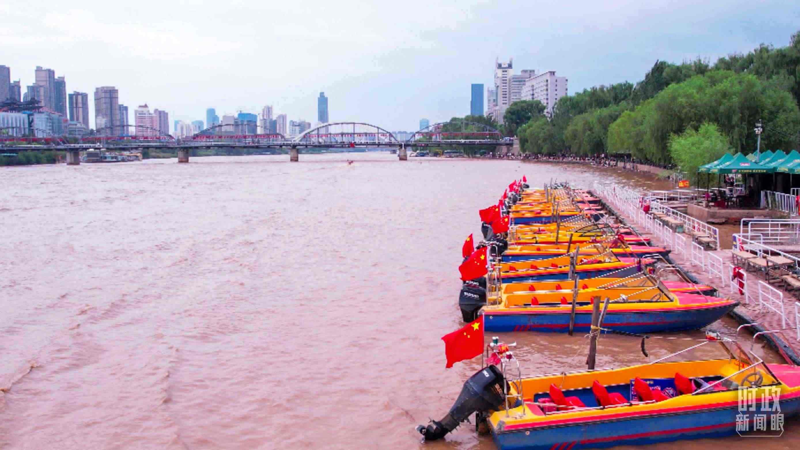 △黃河蘭州段。（總臺(tái)記者張吉瑞拍攝）