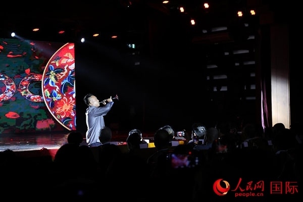 演出現場，演員帶來嗩吶獨奏《看秧歌》。人民網記者 楊一攝