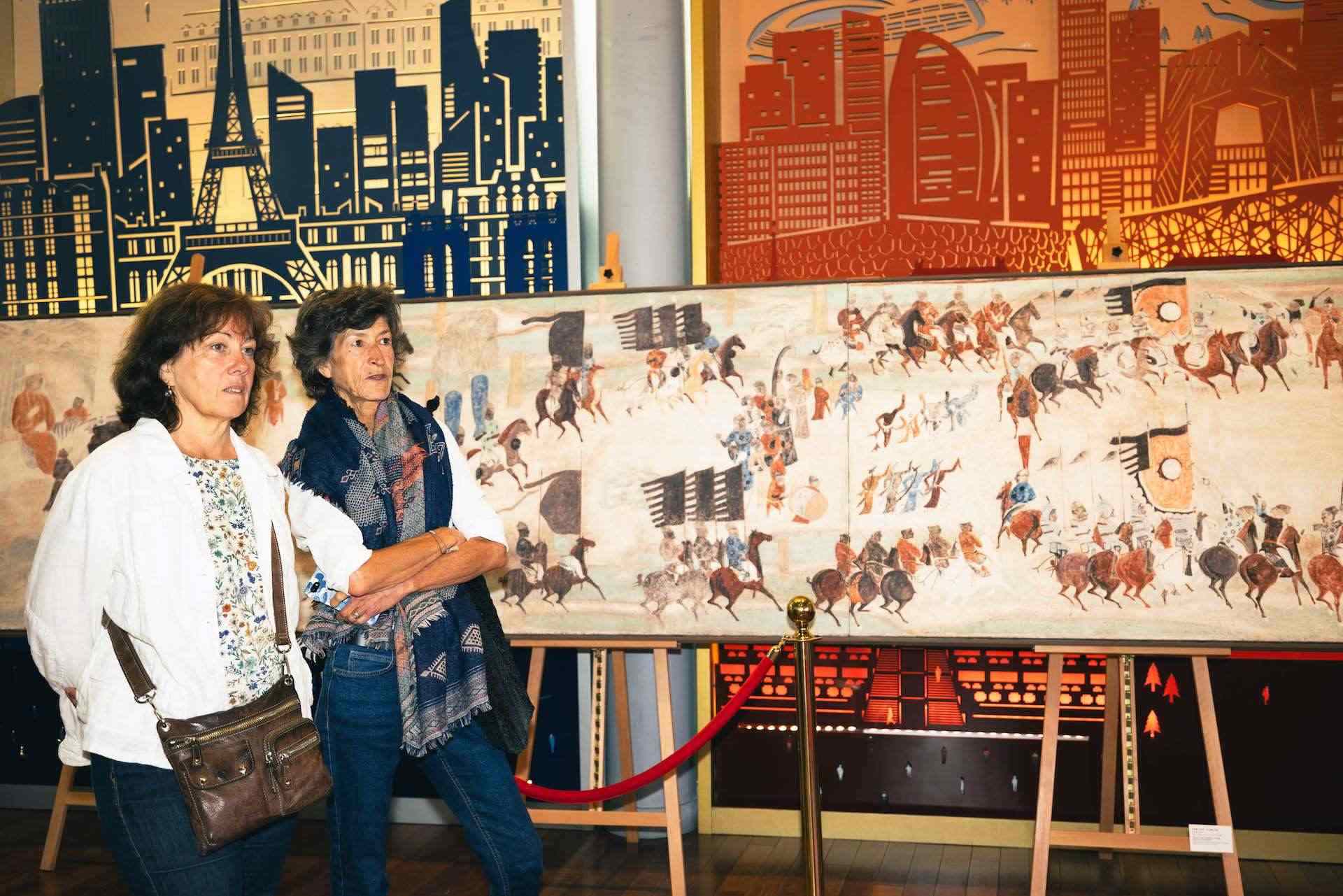 “絲路丹青——絲綢之路沿線壁畫傳摹展”在巴黎中國文化中心隆重開幕。中國藝術(shù)研究院供圖