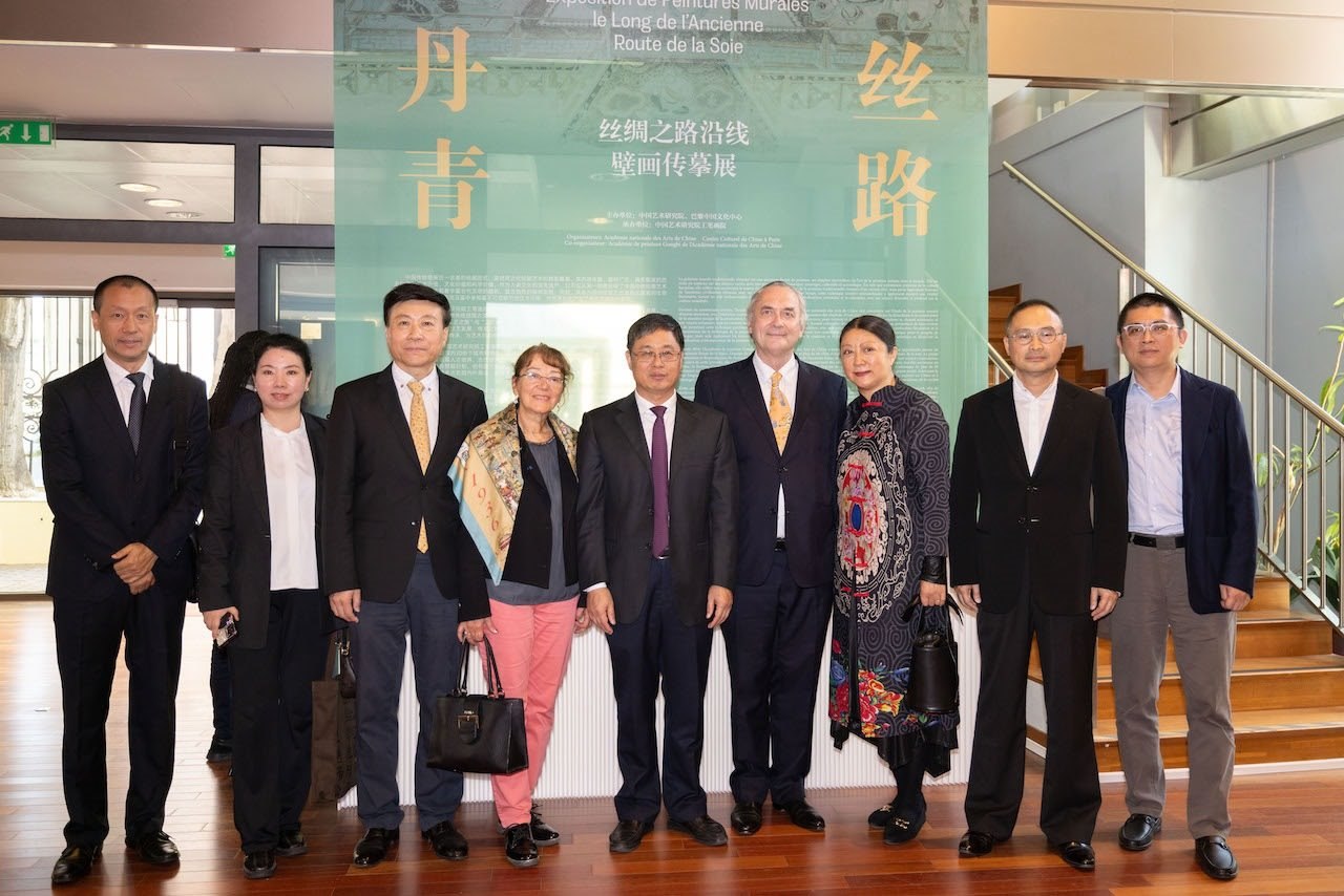 “絲路丹青——絲綢之路沿線壁畫傳摹展”在巴黎中國文化中心隆重開幕。中國藝術(shù)研究院供圖