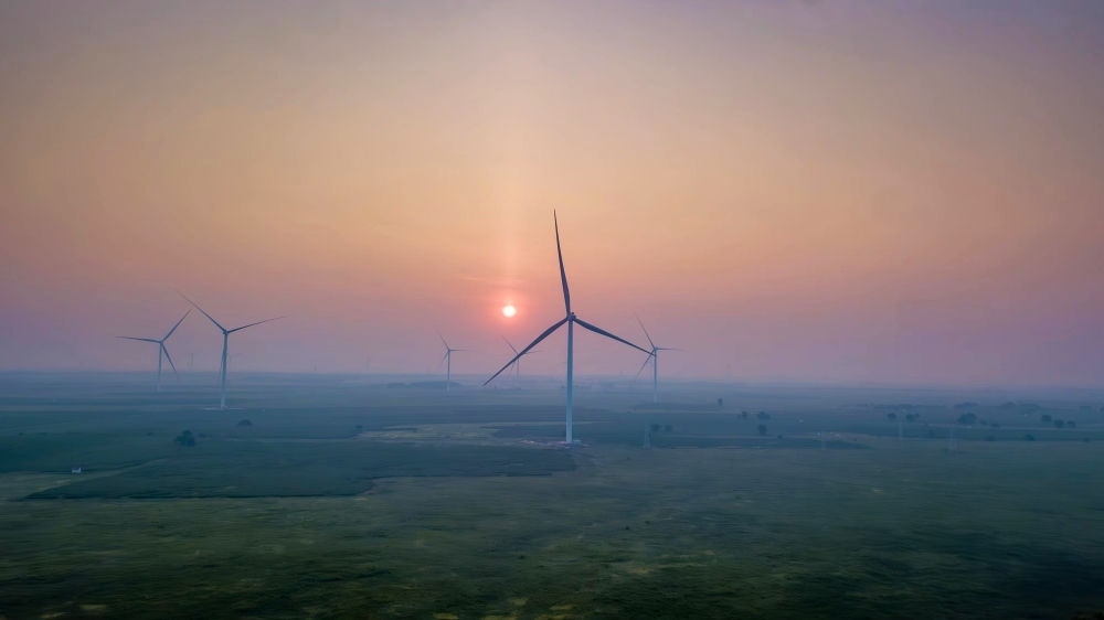 內(nèi)蒙古通遼市238萬(wàn)千瓦風(fēng)電基地。（受訪者供圖）