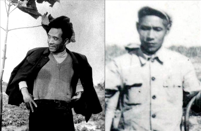 拼版照片：左圖為焦裕祿資料照片；右圖為谷文昌資料照片。