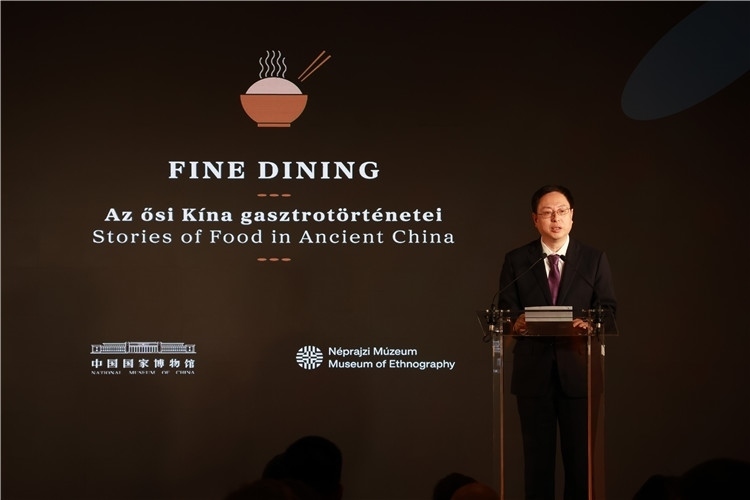 中國(guó)國(guó)家博物館副館長(zhǎng)楊帆致辭。圖片由中國(guó)駐匈牙利大使館提供。