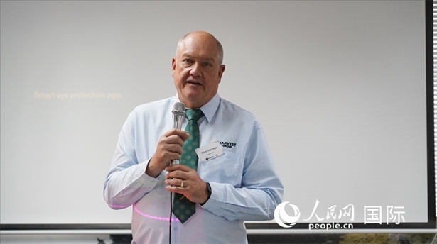 碩豐集團(tuán)市場總監(jiān)迪恩·范·維克發(fā)言。人民網(wǎng) 張茜攝