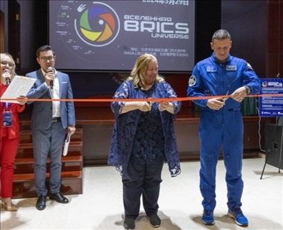 5月29日，“宇宙·金磚國家”圖片巡回展在北京舉辦。 北京俄羅斯文化中心供圖