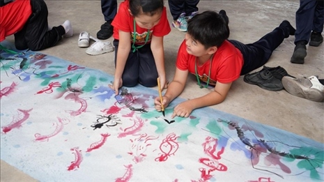 水墨畫教學(xué)。主辦方供圖