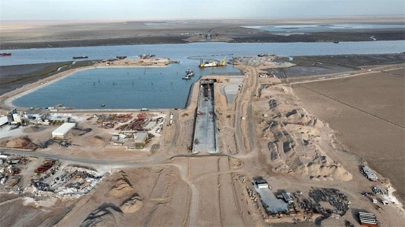 施工現(xiàn)場(chǎng)一景。中交天津航道局有限公司供圖