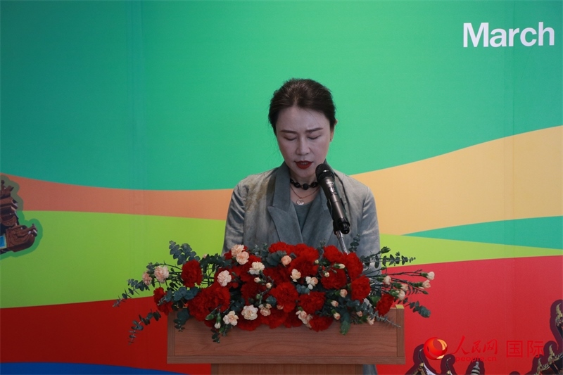 華彬文化基金會秘書長盧戰(zhàn)發(fā)表講話。朱瀟逸攝