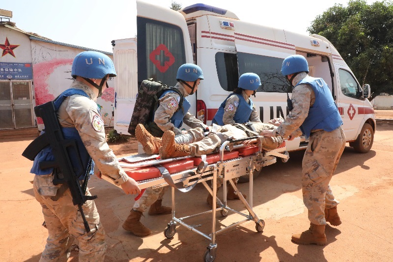 演練現(xiàn)場(chǎng)。張曉昆攝。