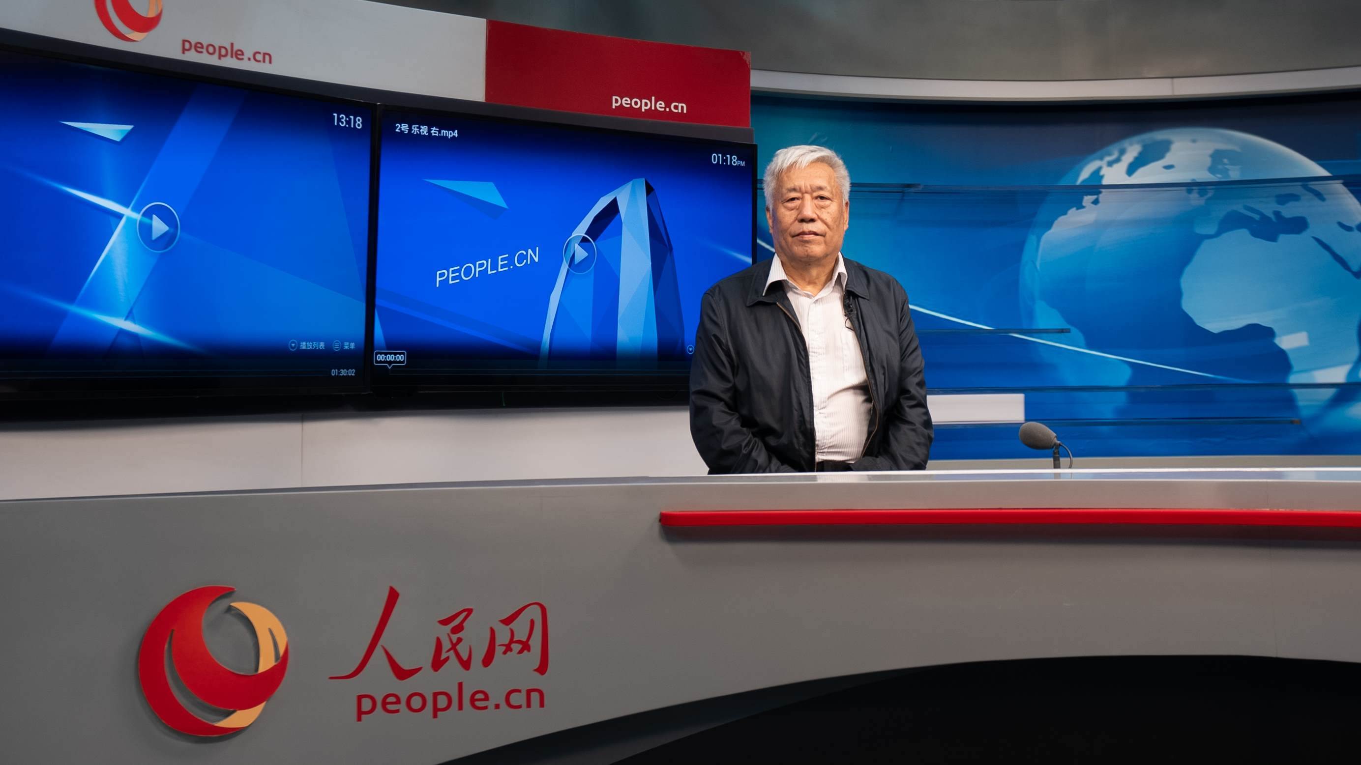 中國地震局地球物理研究所原副所長、研究員高孟潭作客人民網(wǎng)。人民網(wǎng)記者 葛泰佚攝