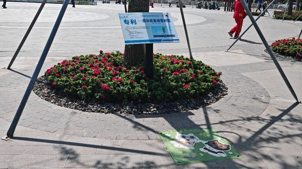 廣安“雨水收集調(diào)蓄樹池”，已在市內(nèi)公園落地運(yùn)用。受訪者供圖