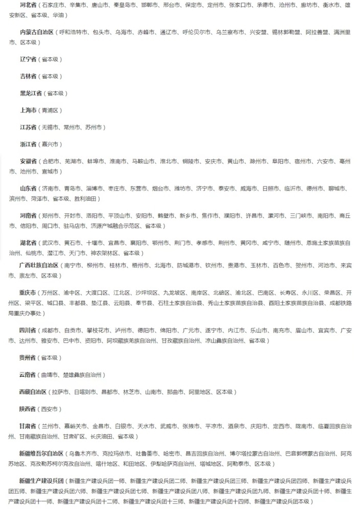 截至5月8日已開(kāi)通醫(yī)保個(gè)賬跨省共濟(jì)的統(tǒng)籌區(qū)。（國(guó)家醫(yī)保局官網(wǎng)截圖）