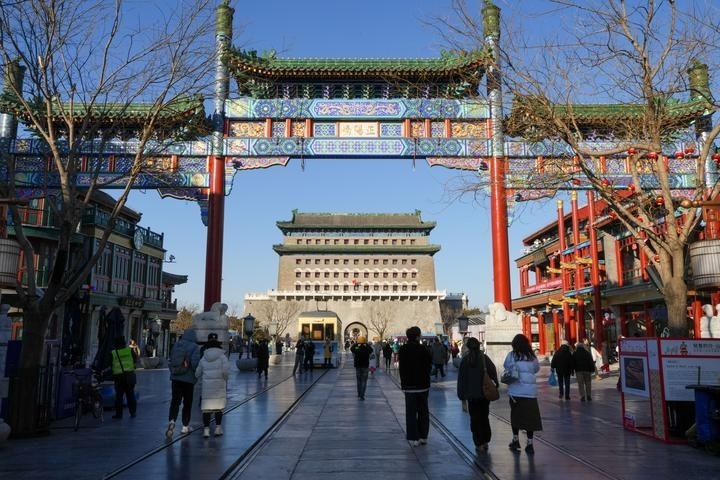 這是2024年12月26日從前門大街拍攝的正陽門箭樓。