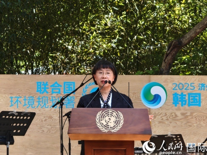 周國梅致辭。人民網(wǎng)記者 李明攝